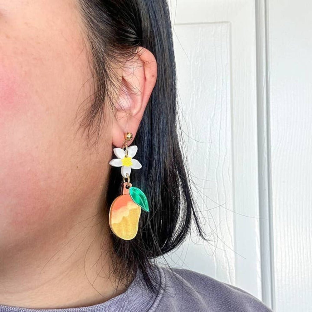 Mango Dangle Acrylic Earrings Earrings and Accessories La Vie Bien Mango Dangle Acrylic Earrings