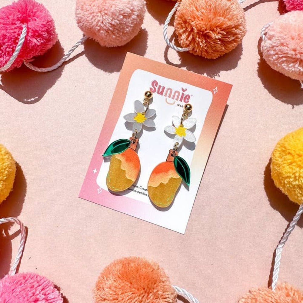 Mango Dangle Acrylic Earrings Earrings and Accessories La Vie Bien Mango Dangle Acrylic Earrings
