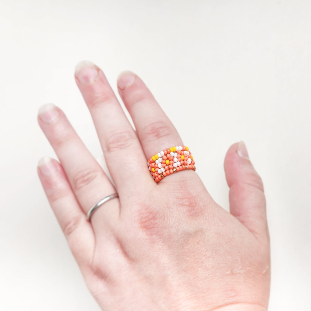 Mango Seed Bead Rings - Set of 3 Jewelry La Vie Bien Mango Seed Bead Rings - Set of 3