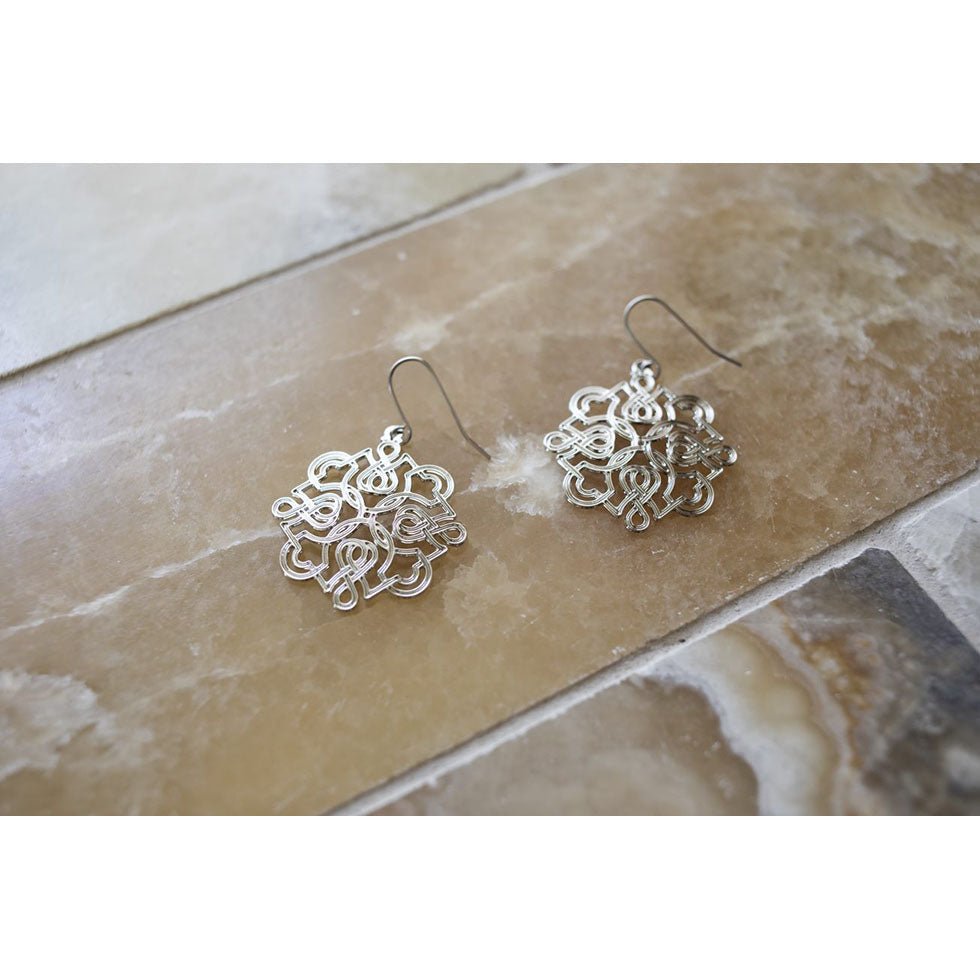 Manuscript Calligraphy Earrings JEWELRY La Vie Bien Manuscript Calligraphy Earrings