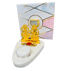 Marble T-Light Holder with Metal Laxmi Ganesh in Luxurious Gift Box La Vie Bien Marble T-Light Holder with Metal Laxmi Ganesh in Luxurious Gift Box