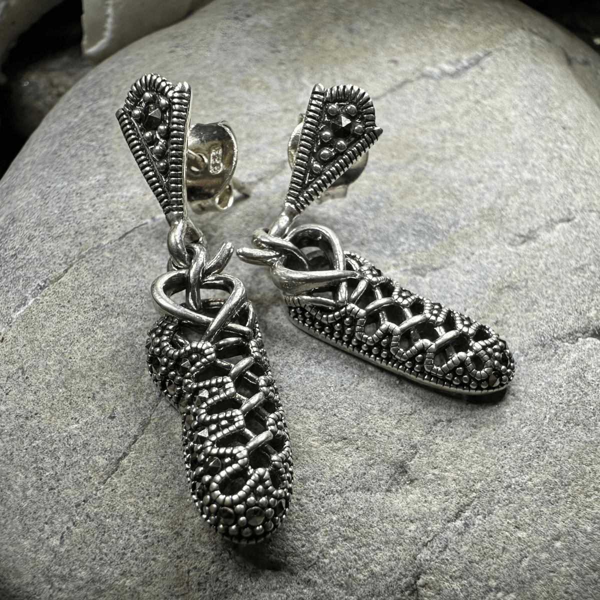 Marcasite Ghillies Irish Dance Earrings Dangle Earrings La Vie Bien Marcasite Ghillies Irish Dance Earrings