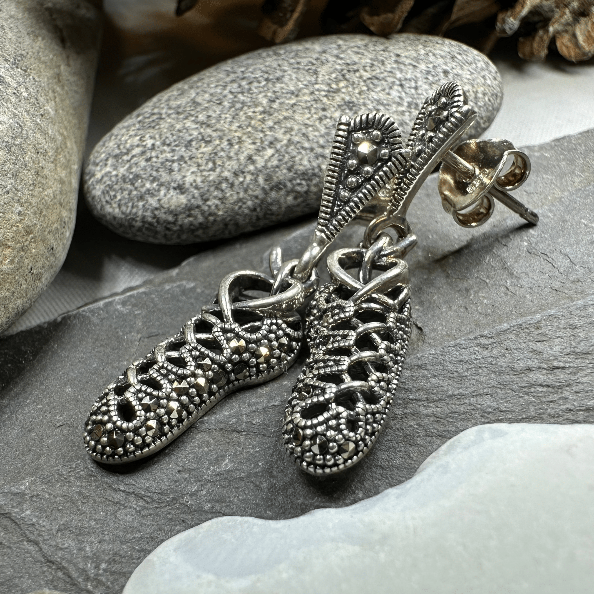 Marcasite Ghillies Irish Dance Earrings Dangle Earrings La Vie Bien Marcasite Ghillies Irish Dance Earrings