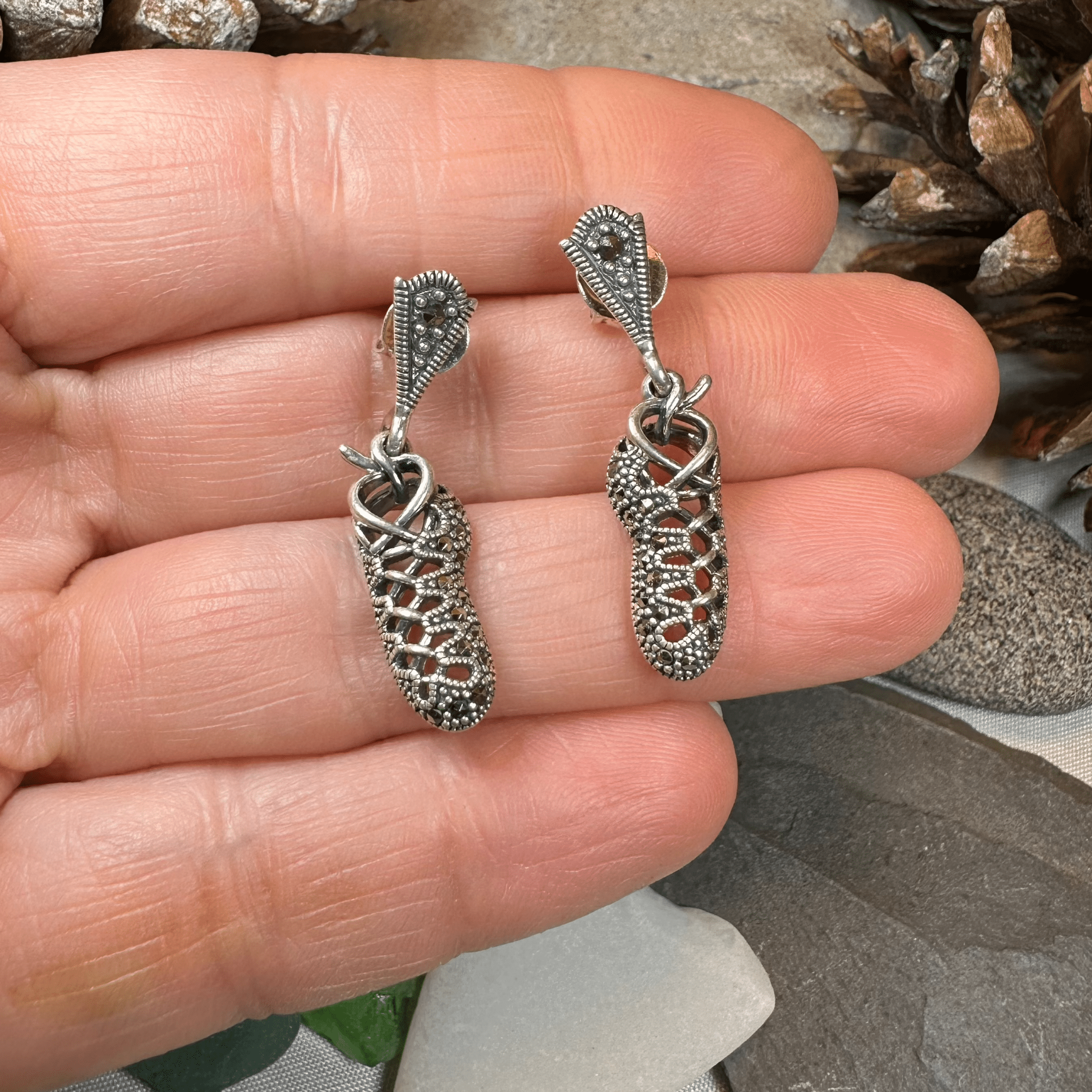 Marcasite Ghillies Irish Dance Earrings Dangle Earrings La Vie Bien Marcasite Ghillies Irish Dance Earrings