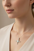 Marcasite Irish Saint Brigid's Cross Necklace Pendant La Vie Bien Marcasite Irish Saint Brigid's Cross Necklace
