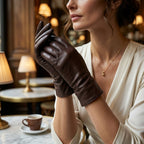 Marcella (brown) - Unlined women’s lambskin leather gloves winter gloves La Vie Bien Marcella (brown) - Unlined women’s lambskin leather gloves