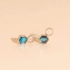 March Birthstone Huggie Hoop Charms by Oh Clementine