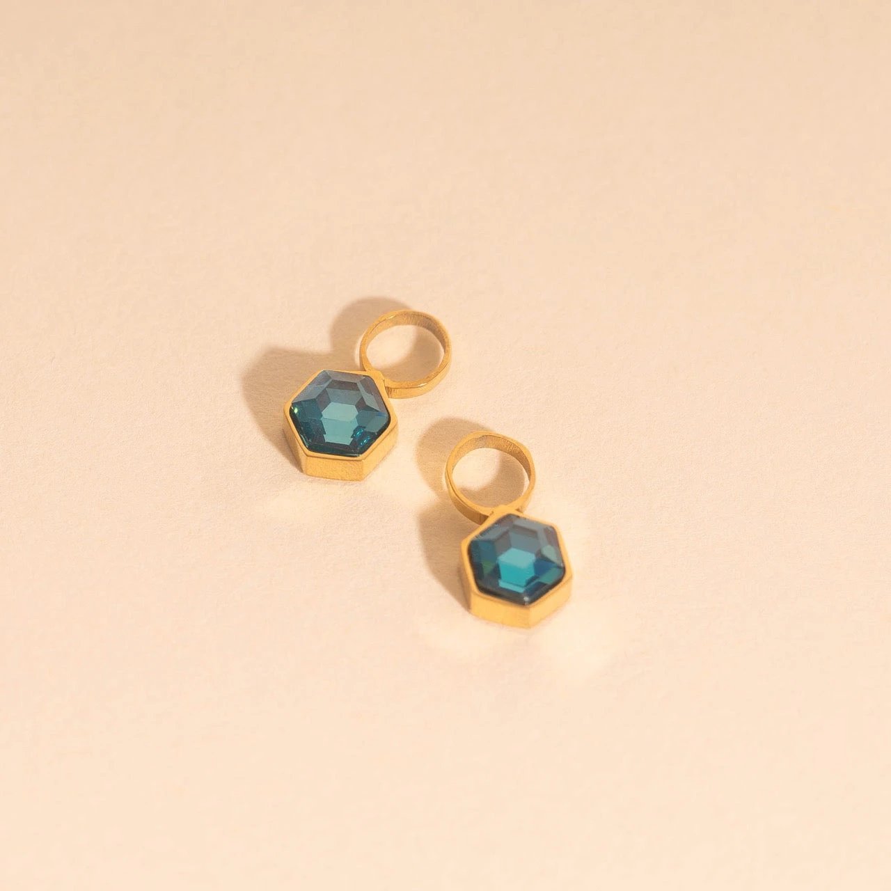 March Birthstone Huggie Hoop Charms by Oh Clementine