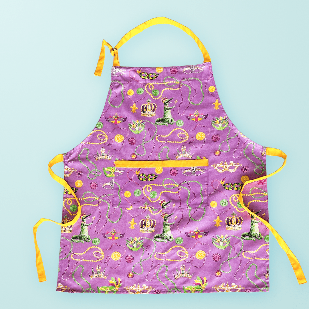 Mardi Gras Apron Apron La Vie Bien Mardi Gras Apron