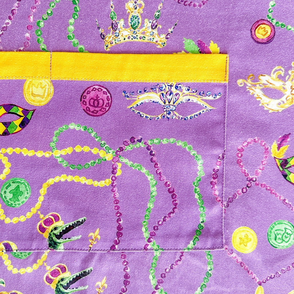Mardi Gras Apron Apron La Vie Bien Mardi Gras Apron