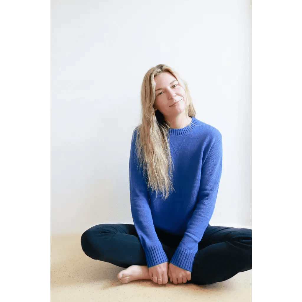 Margo Crew Neck Sweater in Royal Blue by Polished Prints