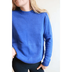 Margo Crew Neck Sweater in Royal Blue by Polished Prints