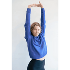 Margo Crew Neck Sweater in Royal Blue by Polished Prints