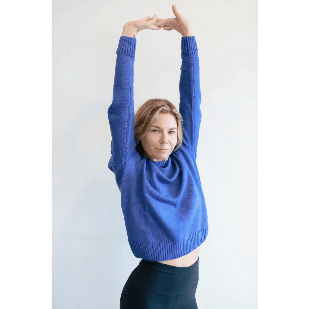 Margo Crew Neck Sweater in Royal Blue by Polished Prints