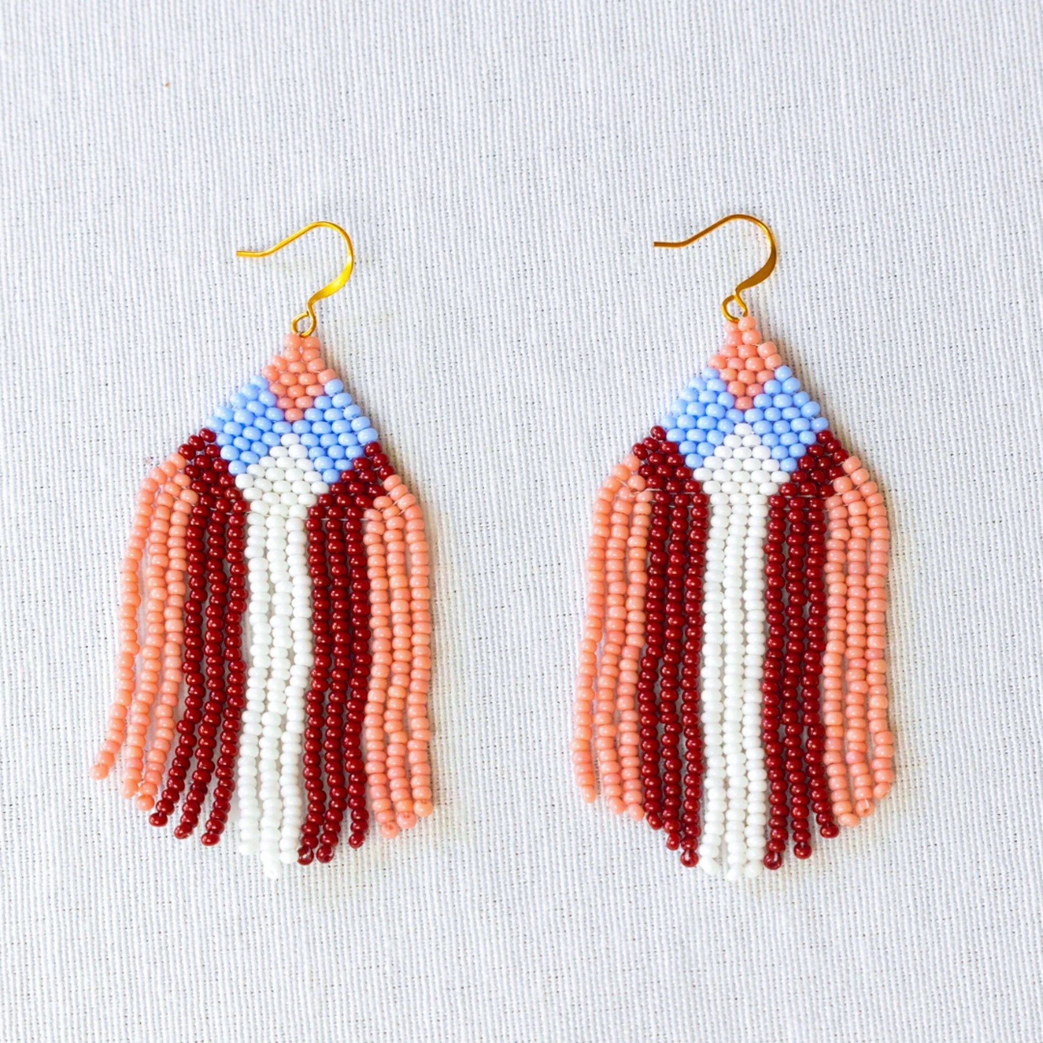 Maria Seed Bead Earrings by Upavim Crafts