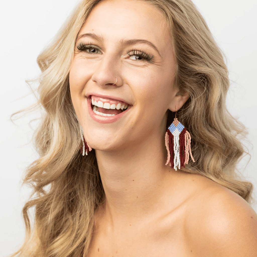 Maria Seed Bead Earrings by Upavim Crafts