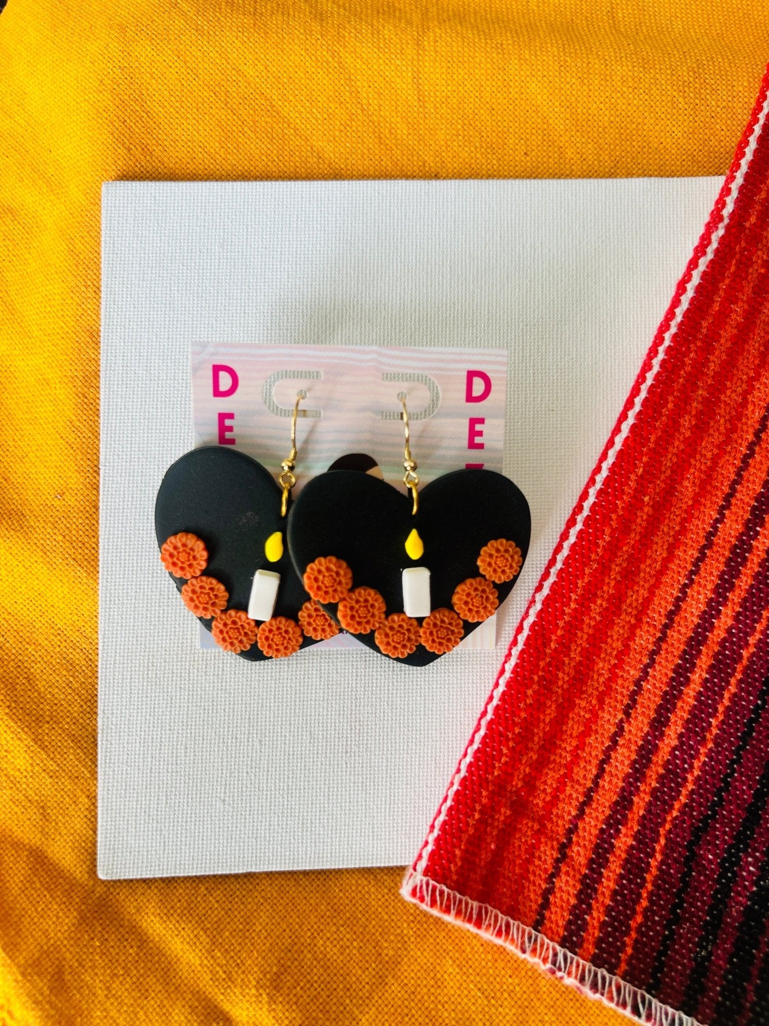 Marigold Corazones Earrings La Vie Bien Marigold Corazones