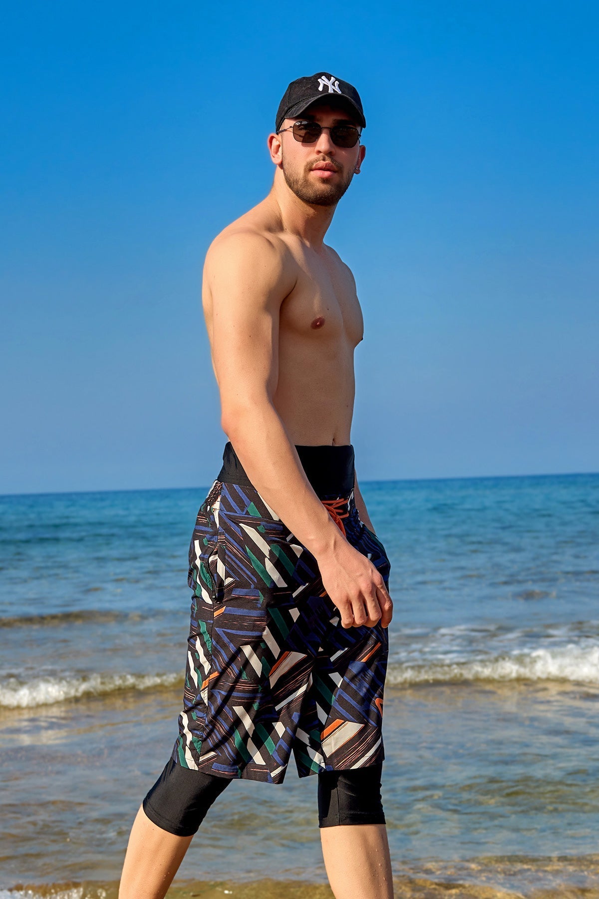 Marina Black Modest Men’s Swim Shorts - S2502 Erkek Şort La Vie Bien Marina Black Modest Men’s Swim Shorts - S2502
