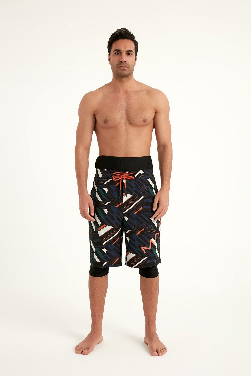 Marina Black Modest Men’s Swim Shorts - S2502 Erkek Şort La Vie Bien Marina Black Modest Men’s Swim Shorts - S2502