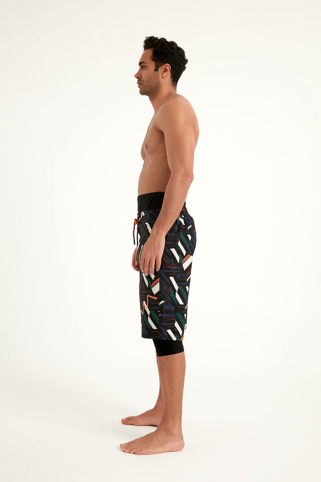 Marina Black Modest Men’s Swim Shorts - S2502 Erkek Şort La Vie Bien Marina Black Modest Men’s Swim Shorts - S2502