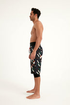 Marina Black Modest Men’s Swim Shorts - S2502 Erkek Şort La Vie Bien Marina Black Modest Men’s Swim Shorts - S2502
