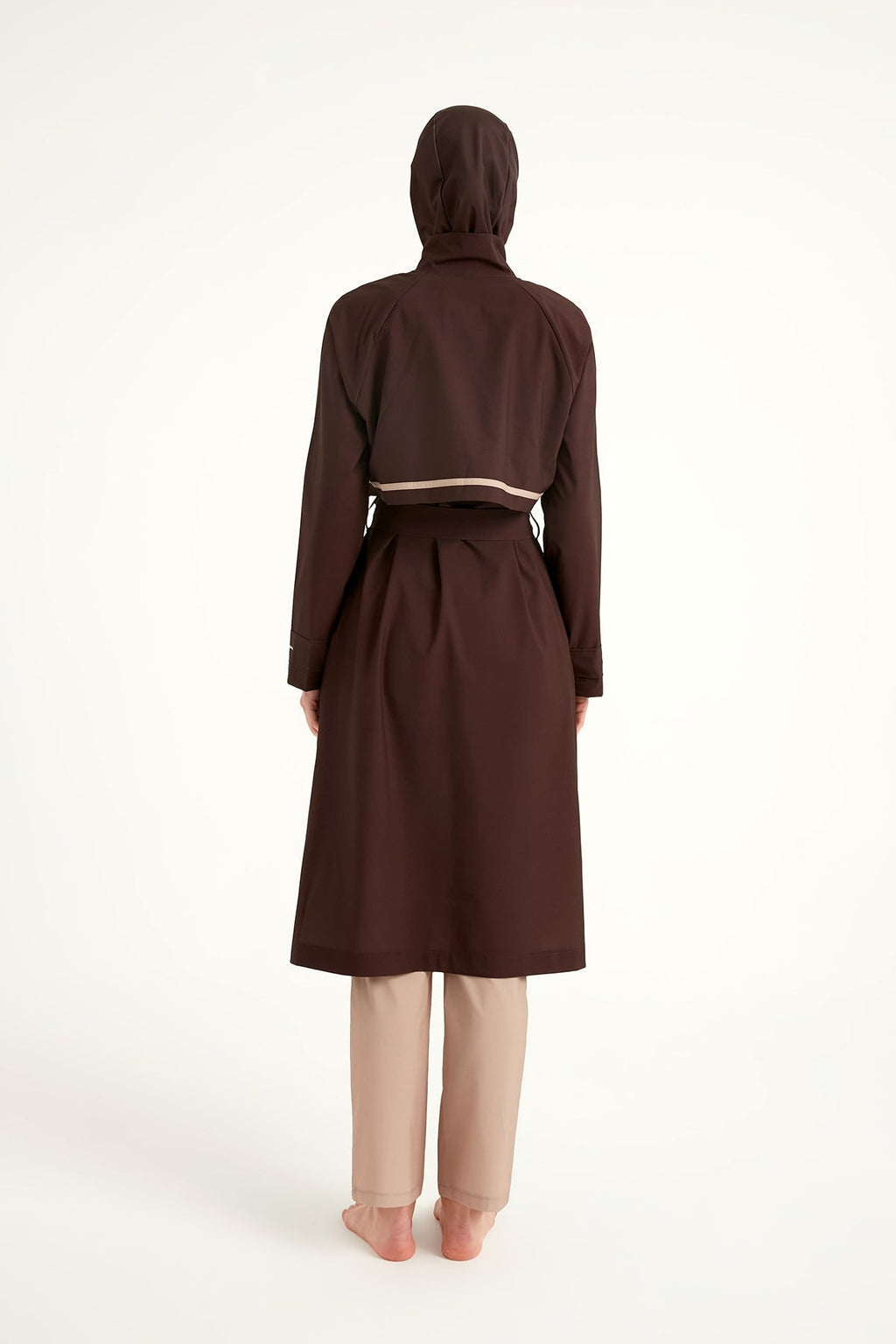 Marina Brown Full Coverage Modest Swimwear Burkini Set M2533 Covered Burkini Swimwear La Vie Bien Marina Brown Full Coverage Modest Swimwear Burkini Set M2533