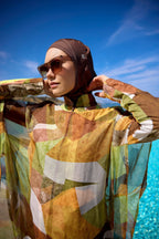 Marina Colorful Patterned Silky Pareo - P2513-1 Pareo La Vie Bien Marina Colorful Patterned Silky Pareo - P2513-1