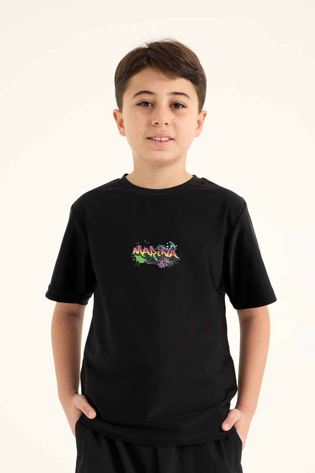 Marina Teen Boys' Swim T-Shirt with UPF50+ Sun Protection (Junior Fit) – GT2501