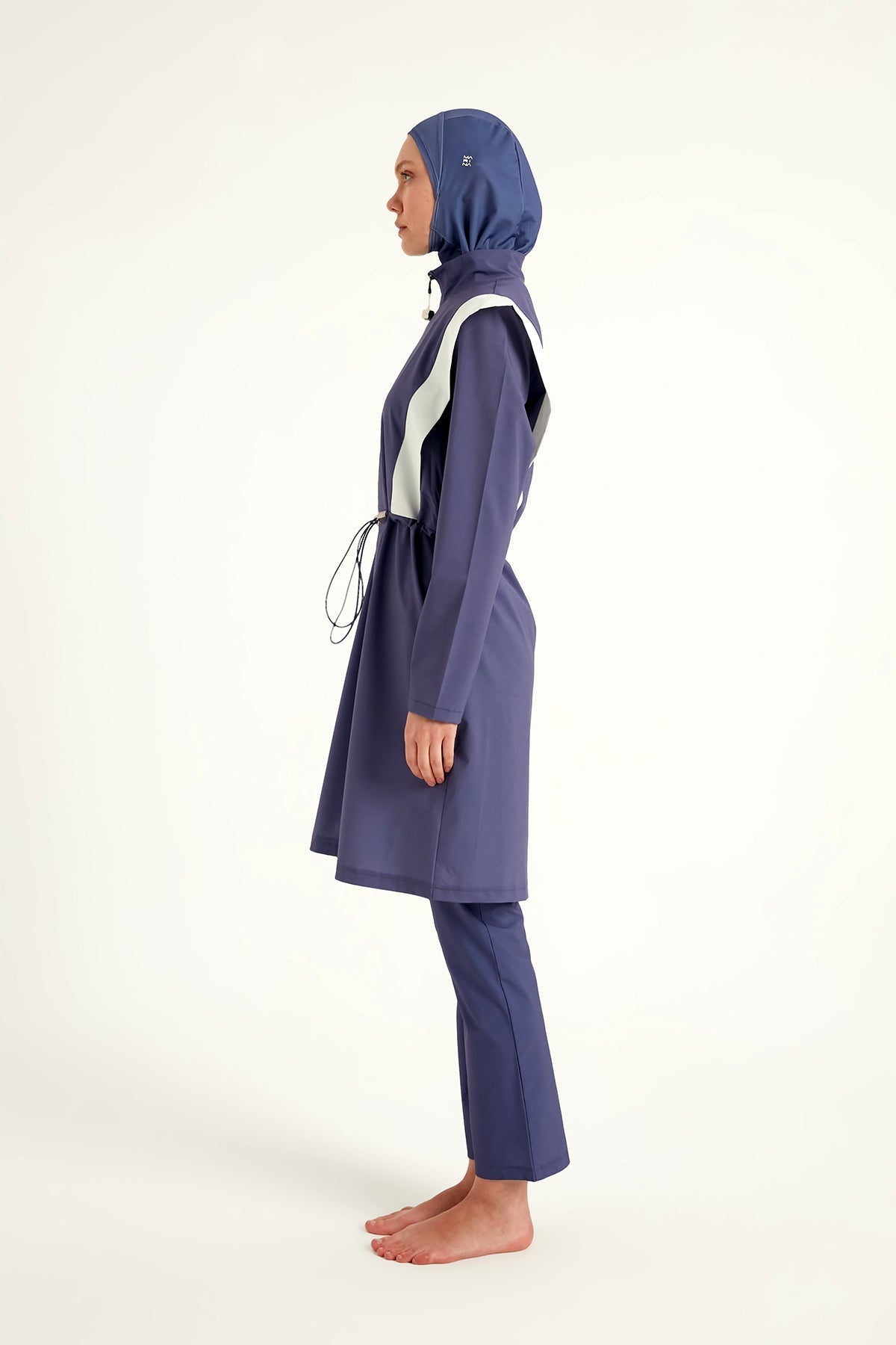 Marina Full Coverage Modest Swimsuit in Indigo - M2526-2 Covered Burkini Swimwear La Vie Bien Marina Full Coverage Modest Swimsuit in Indigo - M2526-2