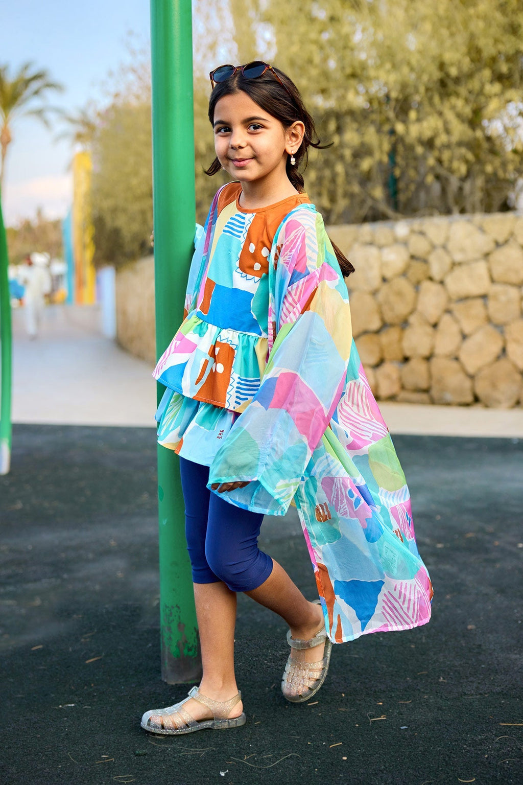 Marina Girls Beach Cover Up Chiffon Kimono Colorful - CP2505 Kız Çocuk Mayo La Vie Bien Marina Girls Beach Cover Up Chiffon Kimono Colorful - CP2505