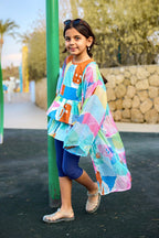 Marina Girls Beach Cover Up Chiffon Kimono Colorful - CP2505 Kız Çocuk Mayo La Vie Bien Marina Girls Beach Cover Up Chiffon Kimono Colorful - CP2505