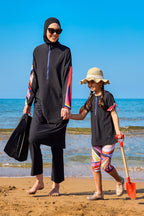 Marina Girls Beach Cover Up Lightweight Kimono Colorful - CP2507 Kız Çocuk Mayo La Vie Bien Marina Girls Beach Cover Up Lightweight Kimono Colorful - CP2507