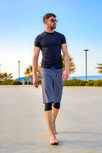 Marina Gray Men's Modest Swim Shorts – S2501-1