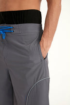 Marina Gray Men's Modest Swim Shorts – S2501-1