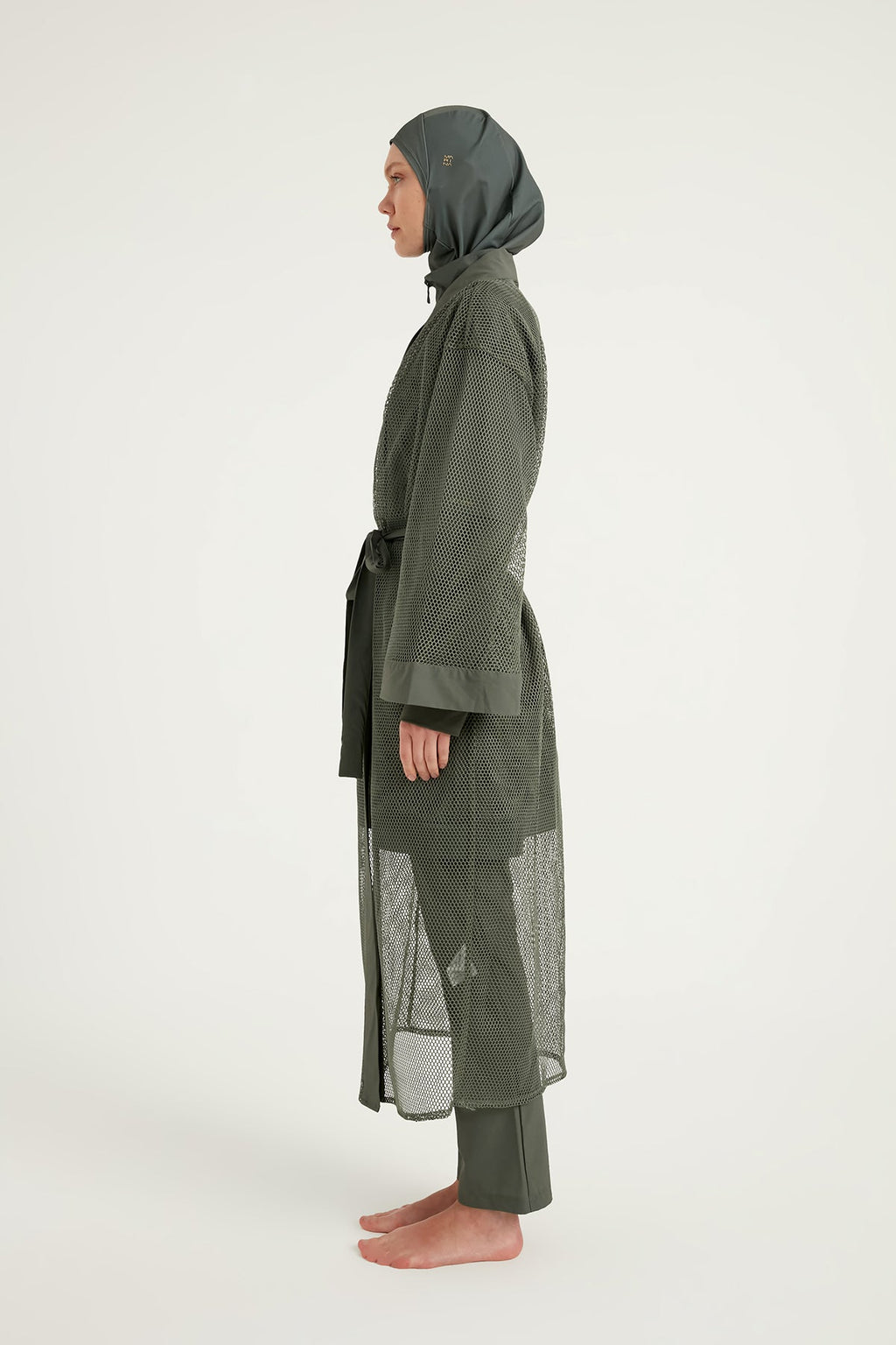 Khaki Full Coverage Mesh Kimono – Marina P2501-3