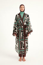 Silky Full Coverage Modest Kimono – Marina P2510 Brown