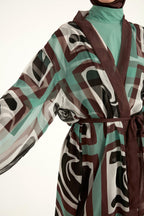 Silky Full Coverage Modest Kimono – Marina P2510 Brown