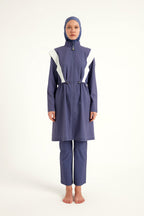 Marina Full Coverage Modest Swimsuit in Indigo - M2526-2