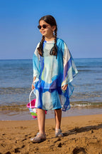 Marina Girls Beach Cover Up Chiffon Kimono Colorful - CP2501
