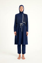 Navy Full Coverage Modest Swimwear Burkini Set M2506-2