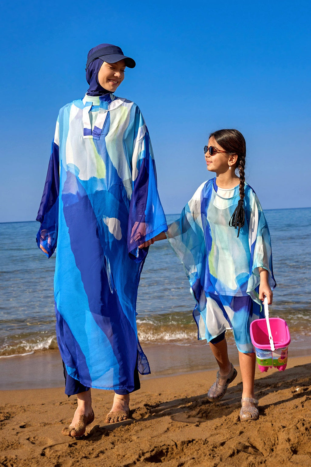 Navy Full Coverage Modest Swimwear Burkini Set M2513