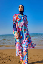 Marina Multicolor Printed Oversize Pareo - P2505 Pareo La Vie Bien Marina Multicolor Printed Oversize Pareo - P2505