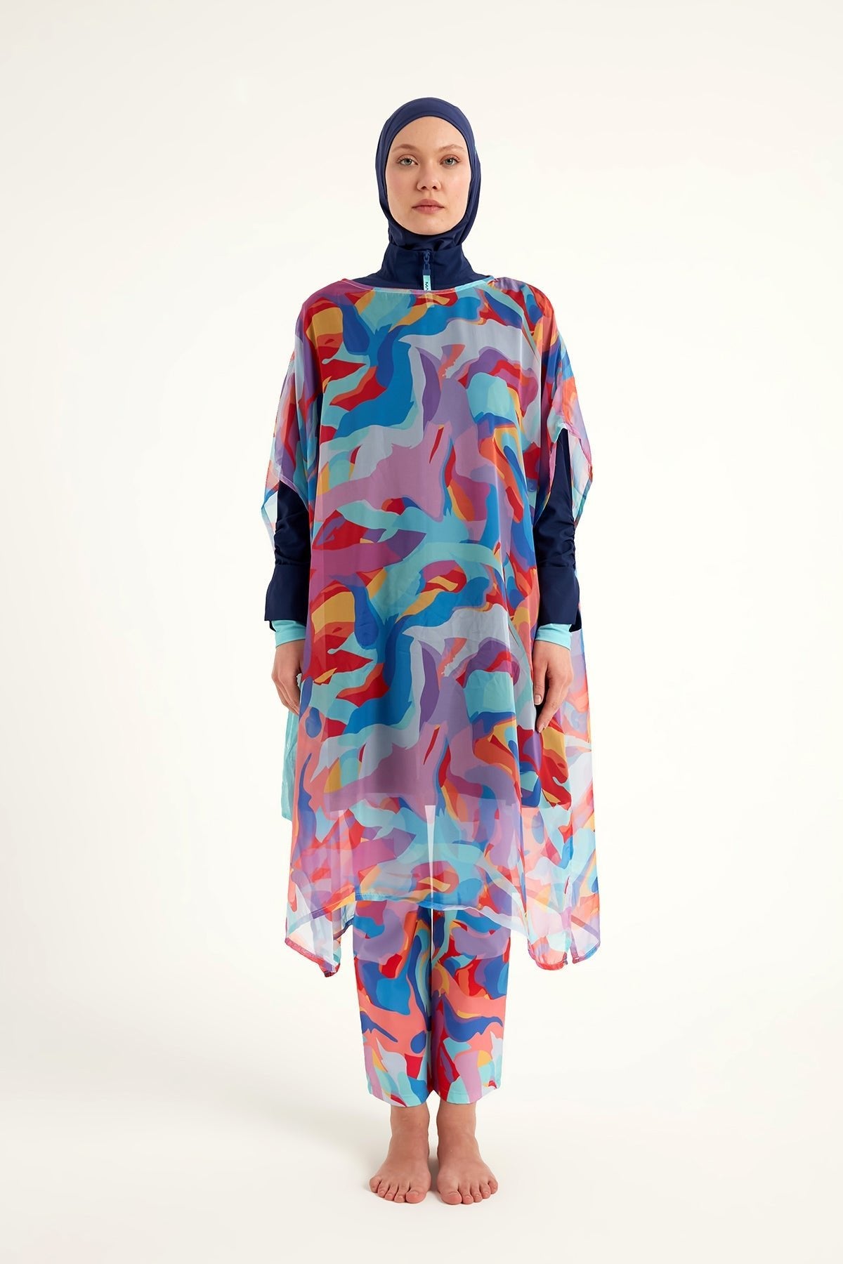 Marina Multicolor Printed Oversize Pareo - P2505 Pareo La Vie Bien Marina Multicolor Printed Oversize Pareo - P2505
