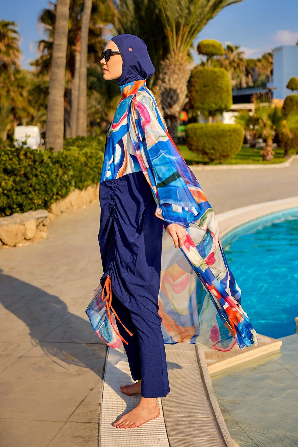 Marina Multicolor Silk-Touch Kimono - P2508 Pareo La Vie Bien Marina Multicolor Silk-Touch Kimono - P2508