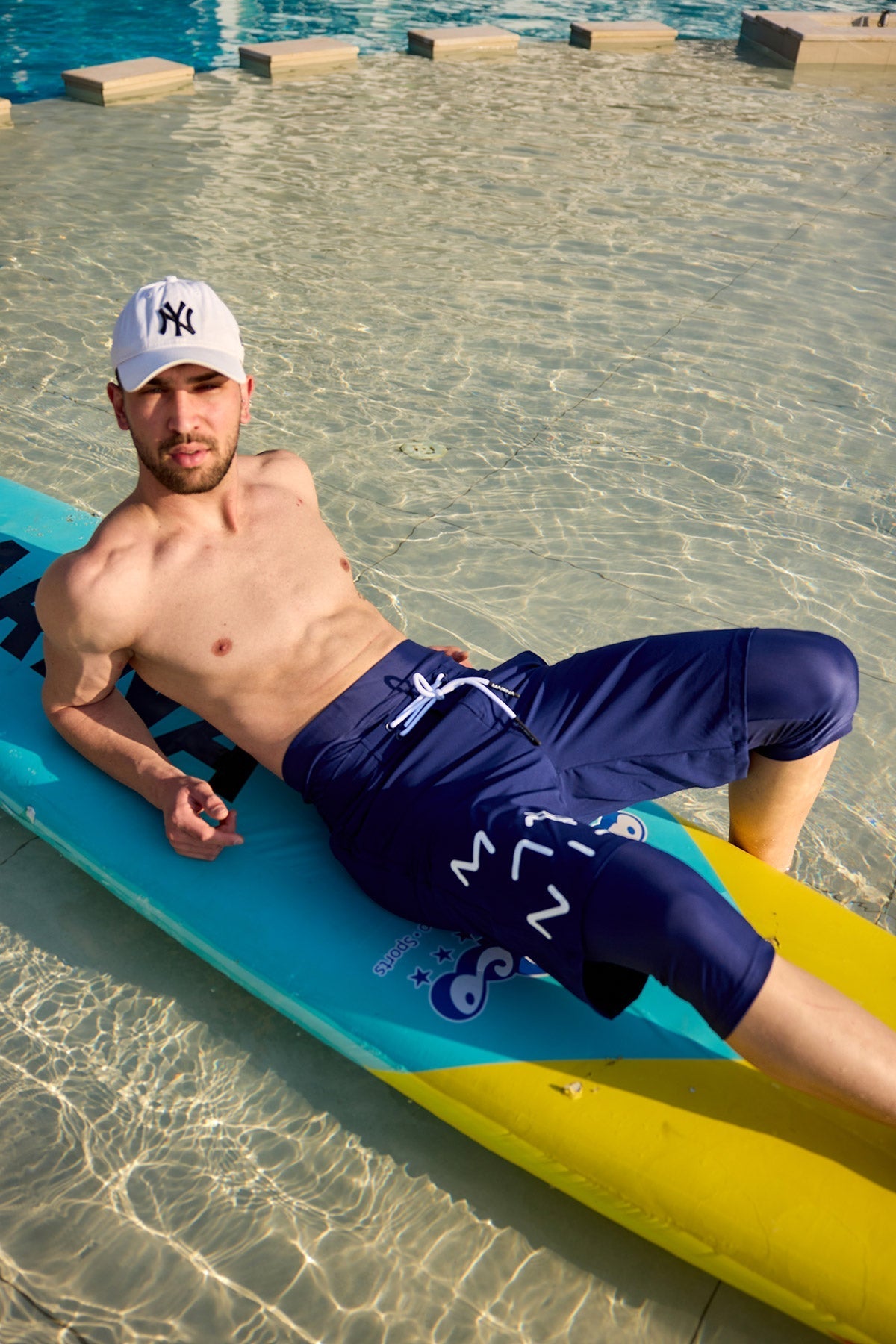 Marina Navy Blue Modest Men’s Swim Shorts - S2503-2 Erkek Şort La Vie Bien Marina Navy Blue Modest Men’s Swim Shorts - S2503-2