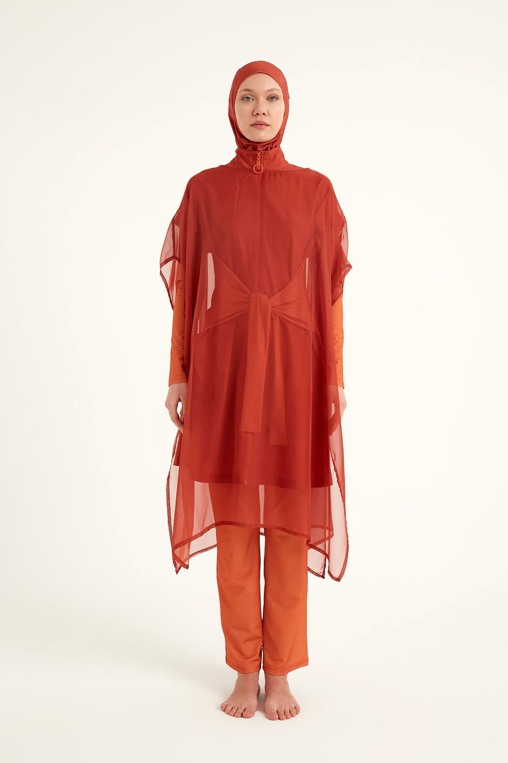 Marina Orange Silky Pareo – P2516-2 Pareo La Vie Bien Marina Orange Silky Pareo – P2516-2