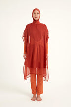 Marina Orange Silky Pareo – P2516-2 Pareo La Vie Bien Marina Orange Silky Pareo – P2516-2