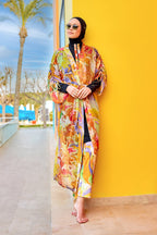 Silky Modest Full Coverage Kimono – Lightweight Elegant Beach Cover P2512