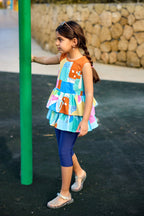 Marina UPF50+ Modest Swimwear for Girls - Colorful/Navy Blue - C2505