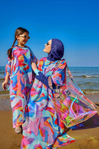 Marina Girls Beach Cover Up Chiffon Kimono Colorful - CP2502